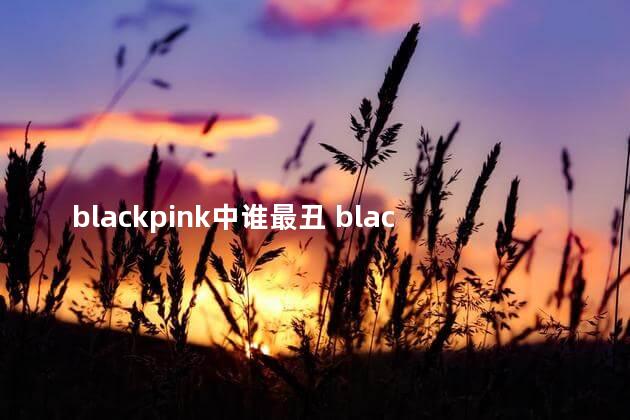 blackpink中谁最丑 blackpink谁最火在中国